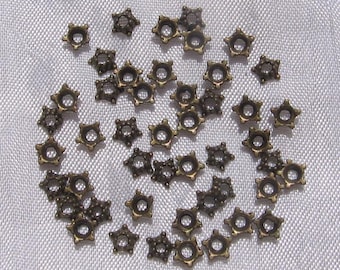 5mm bronze star cups, 5mm bronze cups, 5mm cups, star cups, 5mm spacers, star spacers, J55