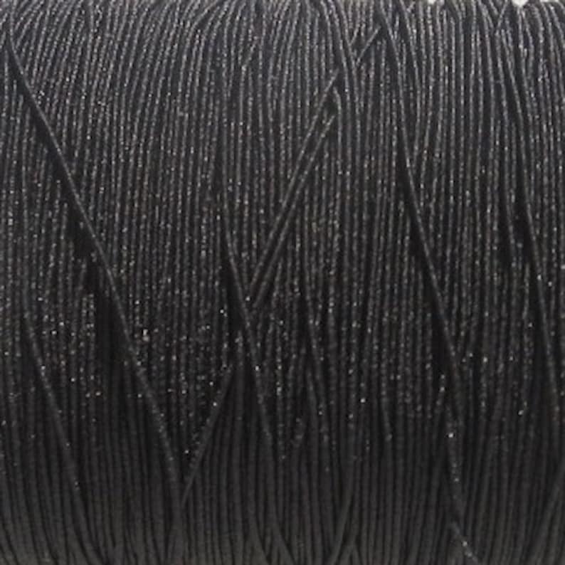 10 meter set, elastic wire, 10m thread, stretch wire, 0.6mm wire, black wire, white thread, nylon thread, black elastic, white elastic, C67 Black