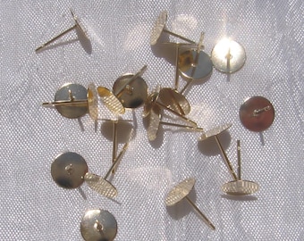 Pack of 100 stainless steel studs, earring findings, 6mm plate, earrings, stainless steel earrings, stainless steel, stainless steel earrings, 12mm, IX30.6