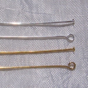 Pack of 100 rods, silver rods, gold rods, flat head nails, buckle nails, 45mm rods, 45x0.8mm, silver metal, gold, A44, A40, O92, O93