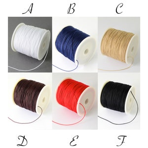 NYLON WIRE, 0.5mm wire, set of 15m, braided wire, 15 meters of wire, braided cord, white wire, black wire, beige wire, blue, brown, red wire, C223