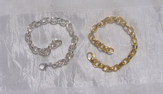 シルバーブレスレット金具、ゴールドブレスレット金具、20cm 