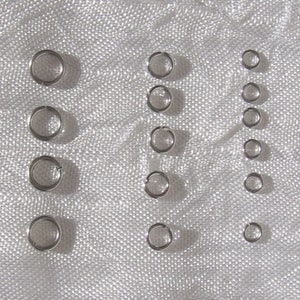 200 Stainless Steel Split Jump Rings for Charm Chain, Lobster Claw Rings, 3mm, 4mm, 5mm, 7mm, IN23-IN25, IN77