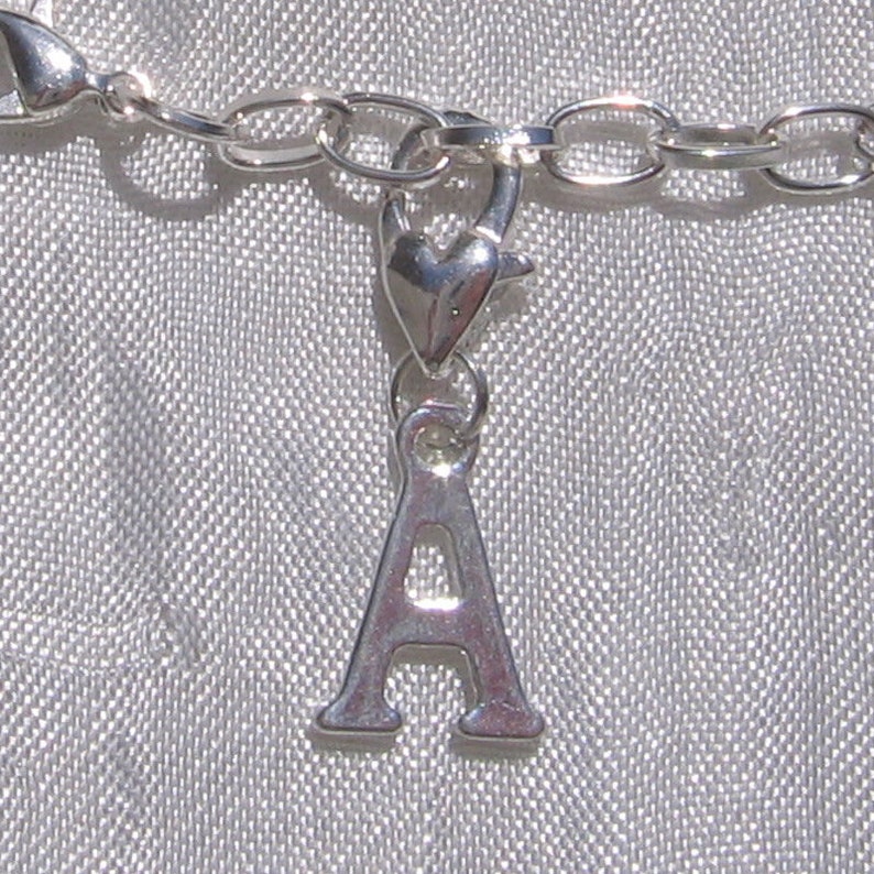 LETTER charm, letter from A to Z, letter pendant, alphabet letter, carabiner charm, carabiner charm, silver metal, CHOICE letter Lettre "A" - K53