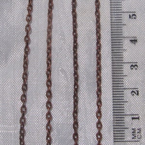 Chaine forçat, lot de 5 mètres, 500cm, maillon 3x2mm, maillon forçat, maillon cranté, argenté, doré, bronze, cuivre, C64, O173, J139, Q27 image 9