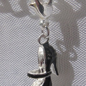 Schuhanhänger, High Heel, wahlweise roter oder schwarzer Schuh, silberfarbenes Metall, Karabinerverschluss, 33 x 15 x 5 mm, *V283, V333 Noir - V333