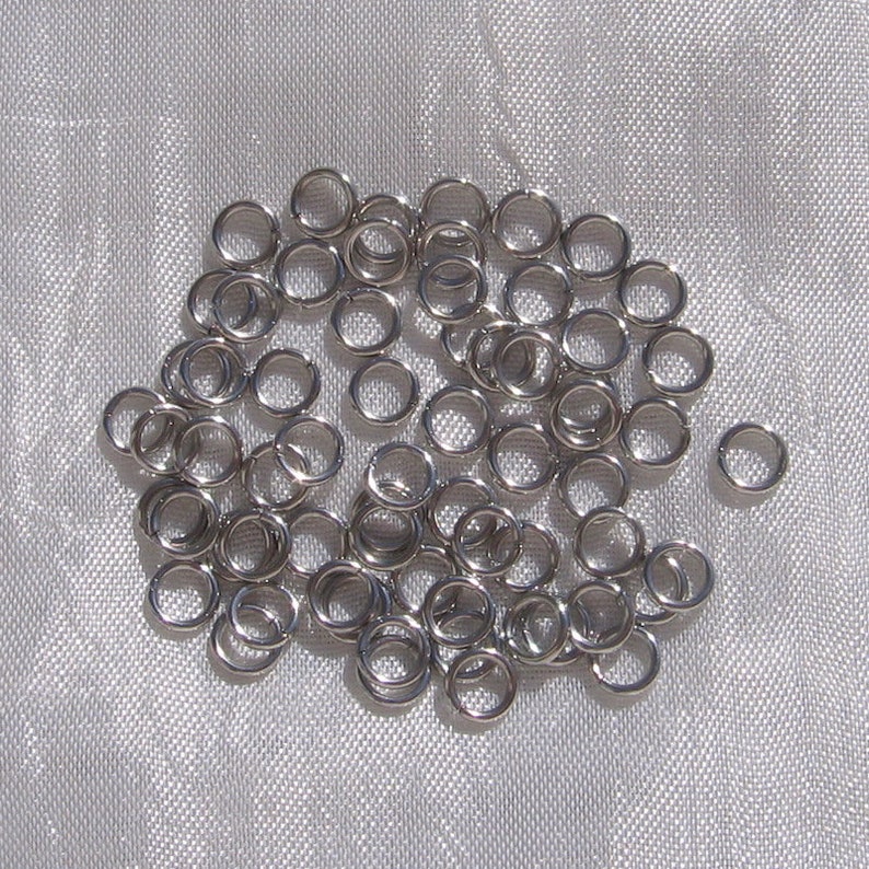 ANNEAUX INOX, lot de 200, anneaux solides, acier inoxydable, anneaux 4mm, anneaux 5mm, anneaux 6mm, anneaux 7mm, épaisseur 1mm, inox,IN34-37 image 6