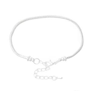 Silver bracelet, snake bracelet, diameter 3mm, carabiner clasp, additional chain, 17cm, 18cm, 19cm, 20cm, 21cm, 22cm, 23cm, G4 image 3