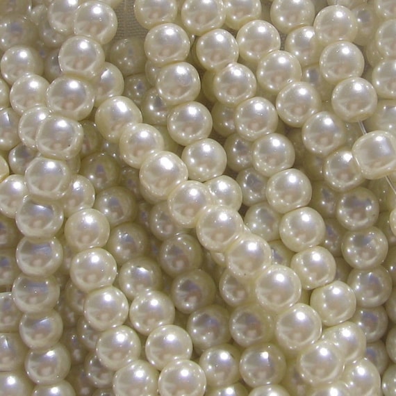 Perles Nacrées En Verre De Bohême 12 Mm Couleurs Pastel Lot De 10 - Neuf Avec étiquettes