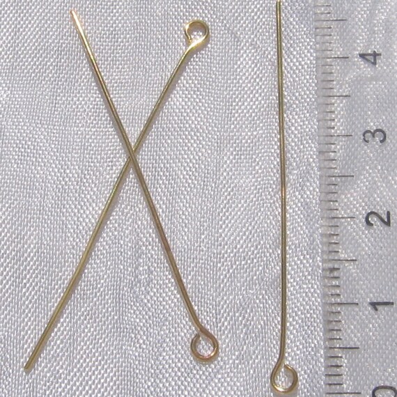 LOT de 60 TIGES CLOUS à OEIL 70 x 0,7mm ARGENTES CLAIR 7cm boucles d/'oreilles