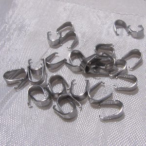 Lot of 30 pieces bails, STAINLESS STEEL BALS, stainless steel, 7mm bails, 7x3mm, bending pliers, pressing pliers, stainless steel pliers, stainless, IN80