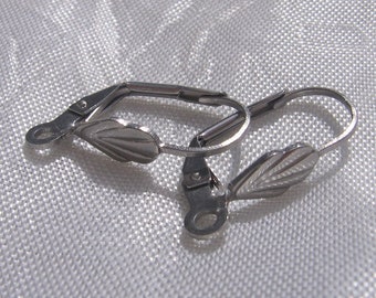Set of 20 stainless steel earring backs, for pierced ears, 20mm, 20x10x5mm, stainless steel, hypoallergenic, IN38