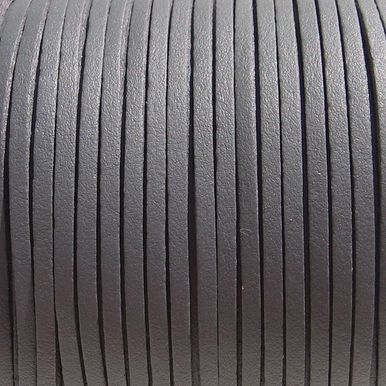 3mm grey wire leather grey Suedette yarn set of 3 meters 3x1mm grey suedette C125 suedette cord C70 glitter grey C179 3mm suedette