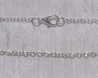 Silver Necklace Holder, 50cm necklace, silver chain, 3x2mm chain, chain, silver, 3x2mm link, 50cm, lobster clasp, C273