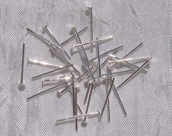 Confezione da 600 borchie placcate argento, borchie a testa piatta, borchie da 16 mm, borchie a testa piatta, borchie per gioielli, borchie per gioielli, A124