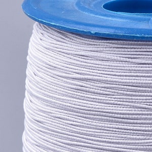 10 meter set, elastic wire, 10m thread, stretch wire, 0.6mm wire, black wire, white thread, nylon thread, black elastic, white elastic, C67 image 6