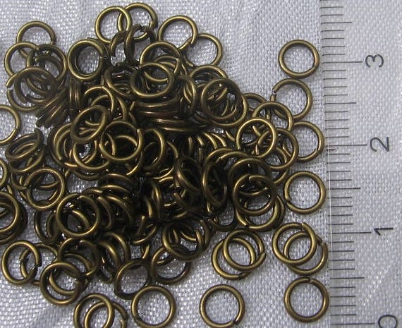 100 anneaux de jonction 9mm x 0,8mm métal bronze breloque chaine mousqueton *J24