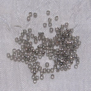 Lot de 300 perles à écraser, perles 2mm, à écraser, perles argentées, argenté-platine, perles rondes, laiton, sans nickel, A216, image 1