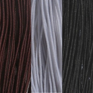 Lot of more than 8 meters of thread, elastic thread, stretch thread, 1mm thread, white thread, black thread, nylon, white elastic, black elastic, C20, C146