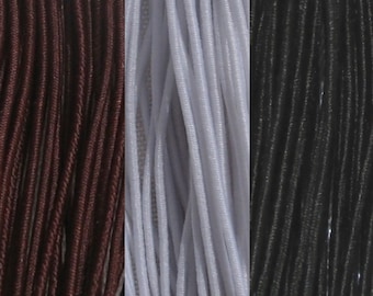 Lot of over 8 meters of thread, elastic thread, stretch thread, 1mm thread, white thread, black thread, nylon, white elastic, black elastic, C20, C146