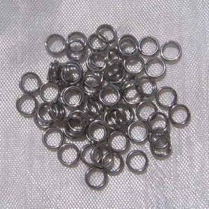Lot de 150 anneaux en acier inoxydable anneaux doubles, anneaux inoxydables, anneaux 5mm, 5x1,4mm, anneaux de jonction, boucle, IN105