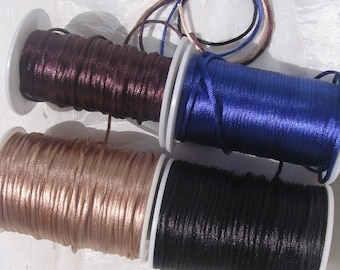 10m pack of polyester yarn, 2mm yarn, braided yarn, 10 meters of yarn, braided cord, brown yarn, black yarn, beige yarn, caramel, blue yarn, C213