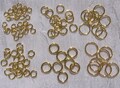 Gold rings, jump rings, yellow gold rings, 4mm, 5mm, 6mm, 7mm, 8mm rings, open rings for chain, carabiner, *O10 product logo