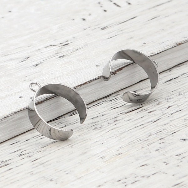 Set of 2 rings, ring supports, stainless ring, stainless steel ring, adjustable support, 18mm ring, T8, adjustable rings, stainless steel, IN86