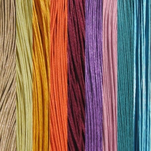 Pack of 10m of thread, waxed cotton thread, 1mm thread, 1mm cotton thread, brown thread, beige thread, orange thread, pink thread, turquoise thread, purple thread, burgundy