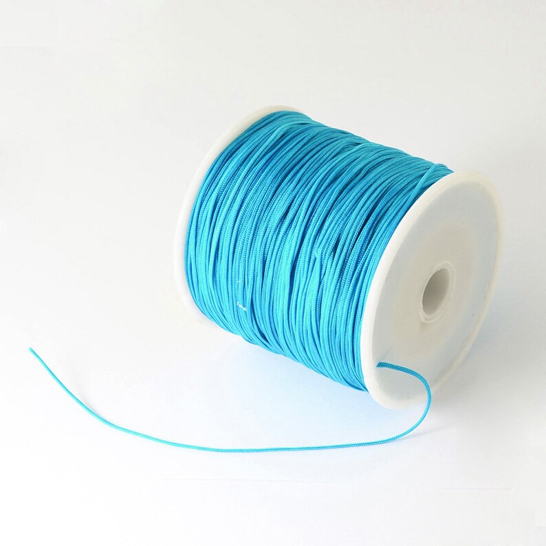 Lot de 15m de fil en nylon, fil 0,5mm, lot de 15m, fil tressé, 15 mètres de fil, fil bordeaux, caramel, bleu azur, gris, violet, rose, C223 image 4