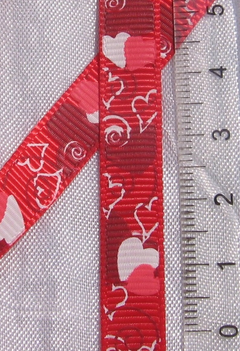 1M Ribbon Grosgrain Ribbon liberty Ribbon black ribbon Halloween pumpkin Valentine/'s day X14 heart 9mm Ribbon Red Ribbon