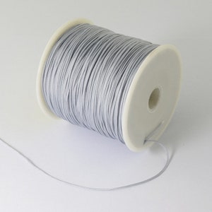 Lot de 15m de fil en nylon, fil 0,5mm, lot de 15m, fil tressé, 15 mètres de fil, fil bordeaux, caramel, bleu azur, gris, violet, rose, C223 image 5