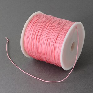 Lot de 15m de fil en nylon, fil 0,5mm, lot de 15m, fil tressé, 15 mètres de fil, fil bordeaux, caramel, bleu azur, gris, violet, rose, C223 image 7