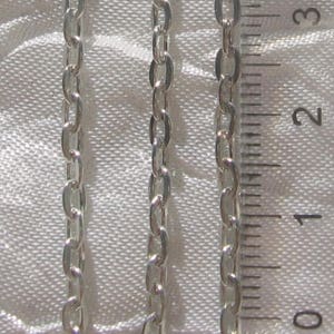 Forced chain, 1 meter chain, silver chain, platinum color, open link, junction ring, 4.5mm x 3mm, forced link, C74