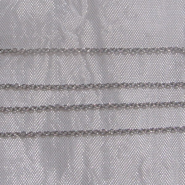 Lot de 1m de chaine en acier inoxydable maillon 2x1.5mm inox argenté platine création de colliers boucles d'oreilles bijoux fantaisie *IN84