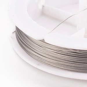 Wire spool, 70m wire, 50m wire, 55m wire, steel wire, jewelry wire, nylon coated, thickness 0.5mm, 0.45mm, silver, gold, C240, C274