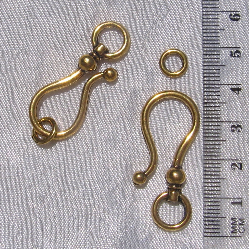 Fermoirs toggle, 2 fermoirs, fermoirs argentés, 38mmx16mm, sans nickel, plomb, cadmium, fermoir S, argenté, doré, fermoir bijoux, T18, O198 image 3