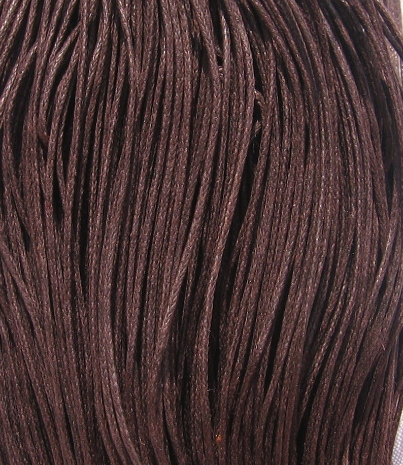 Lot de 10m de fil, fil coton ciré, fil 1mm, fil coton 1mm, fil marron, fil beige, fil orange, fil rose, fil turquoise, fil violet, bordeaux image 2