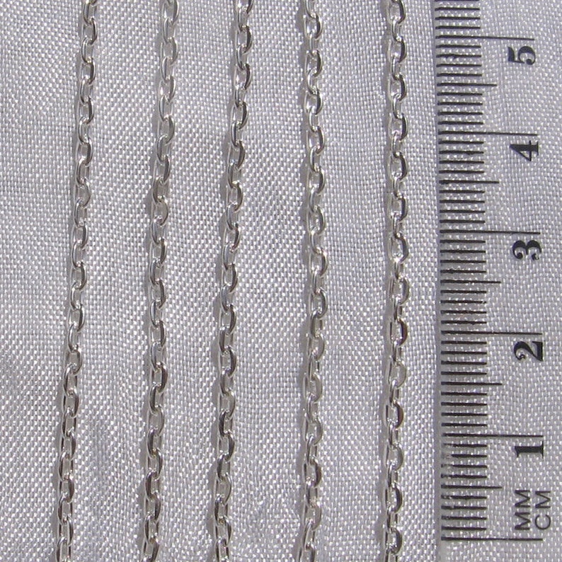 Chaine forçat, 2 mètres, 3mmx2mm, sans nickel, maillon forçat, argenté, gris, doré, bronze, cuivre,gunmetal, C154,C152,O106,J1,Q18,U23 image 9