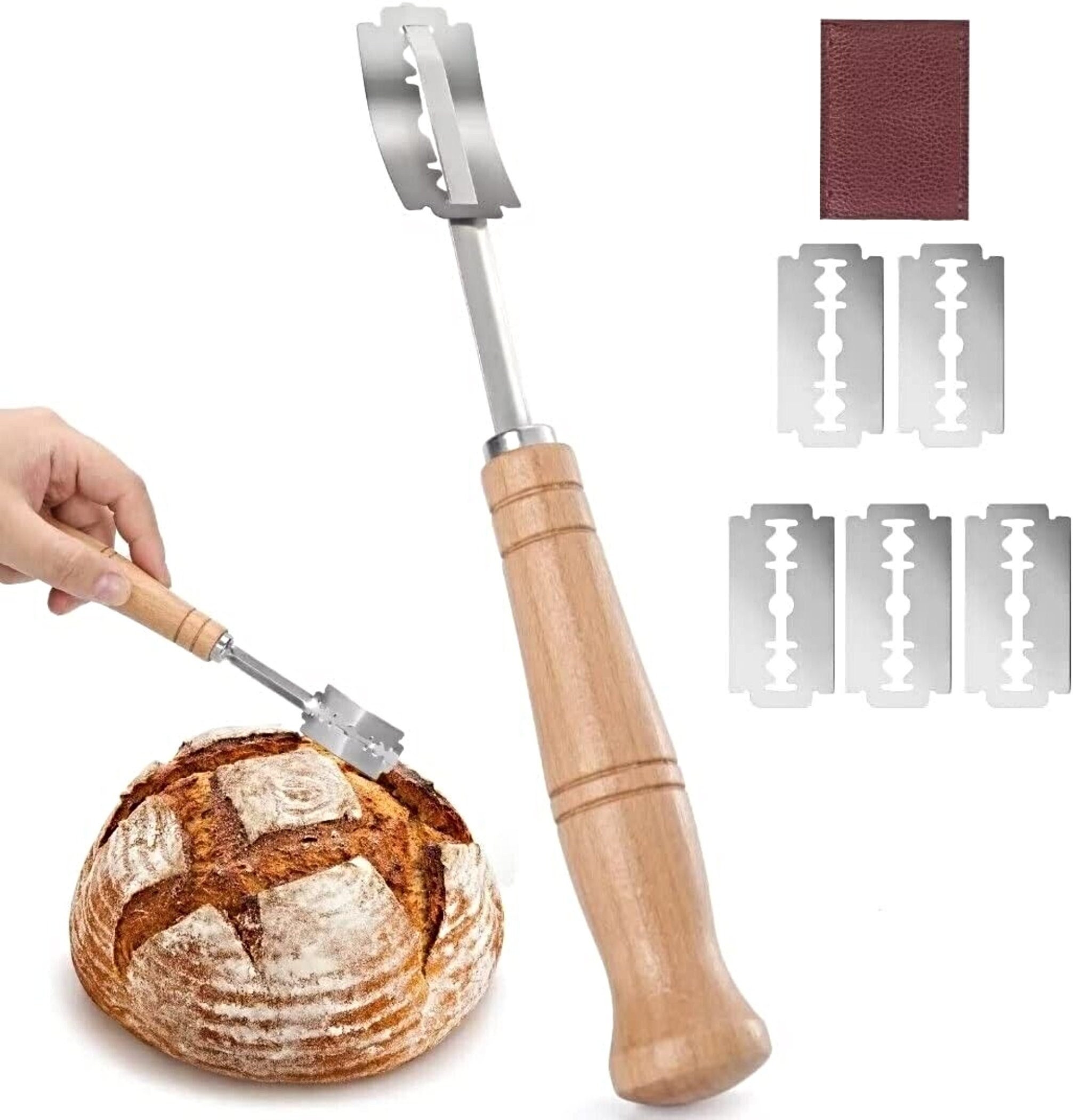 XiXiRan Lame per Pane, 2 Pezzi Taglierino per Pane, Strumento per Tagliare  Il Pane, Lametta per Pane, Lametta per Pane Professionale, Coltello per  Impasto Pane, per Pane Francese : : Casa e