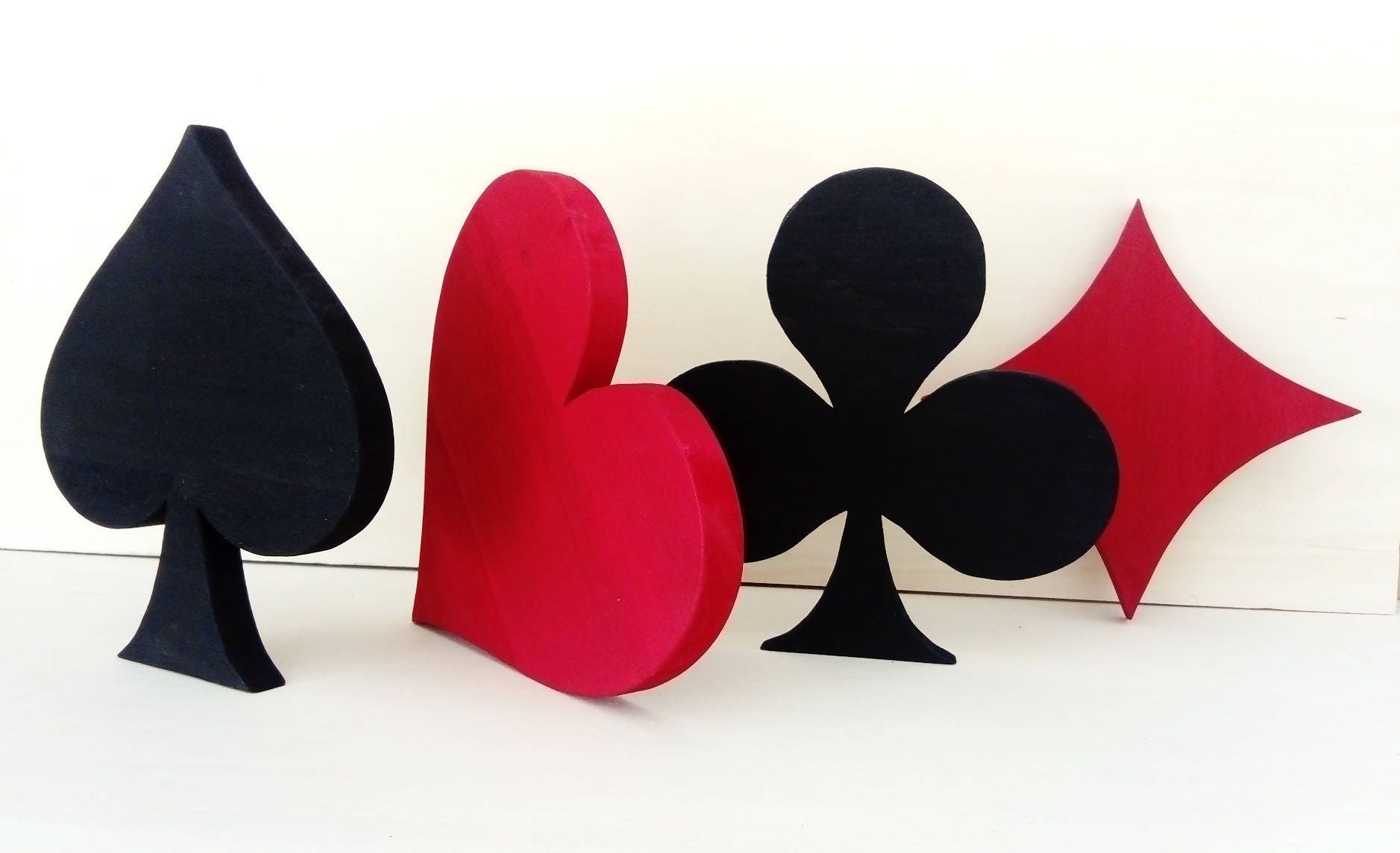 4 AS de poker géants en bois as de pique cœur trèfle et Etsy