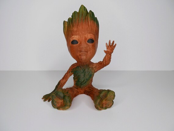 Groot Don/'t Push This Button Guardians Custom! 3D Printed Free Shipping
