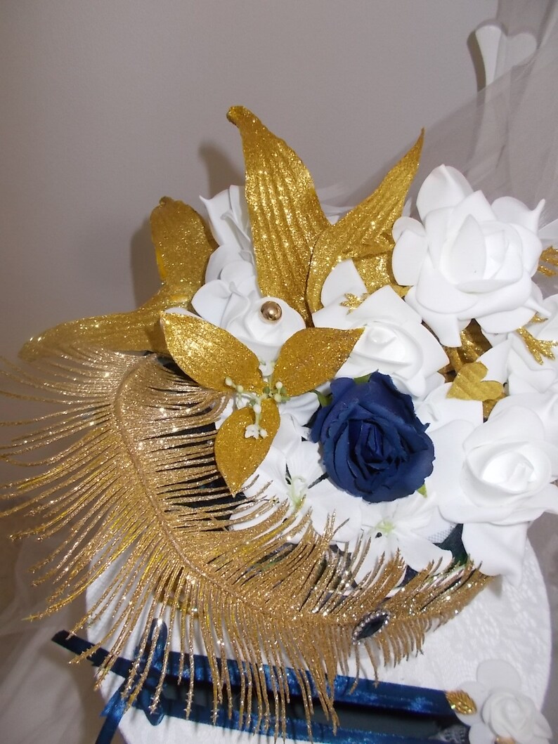 navy blue wedding urn navy and gold wedding kitty, navy and gold wedding image 3