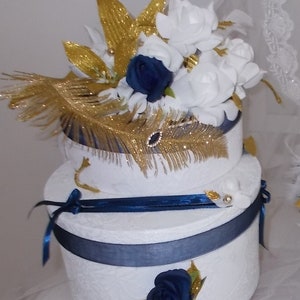 navy blue wedding urn navy and gold wedding kitty, navy and gold wedding image 4