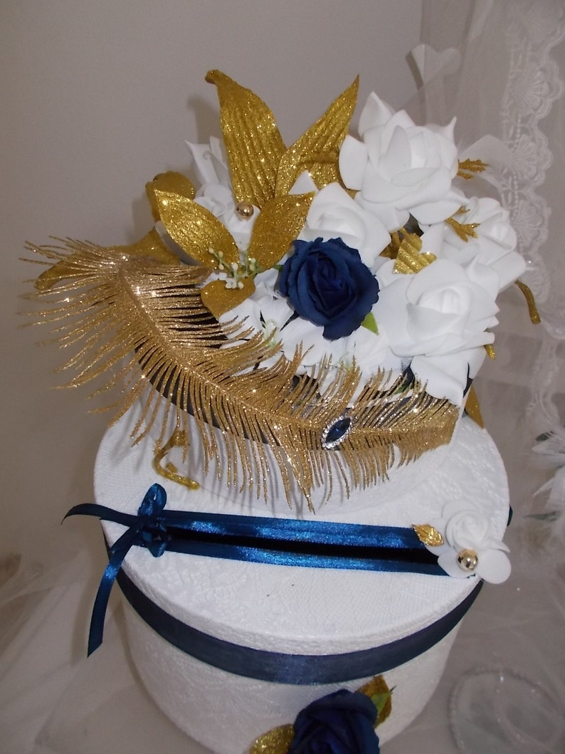navy blue wedding urn navy and gold wedding kitty, navy and gold wedding image 1