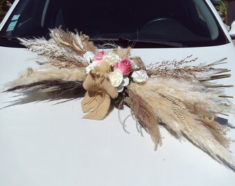 composition car country wedding wedding dried flowers boho chic wedding