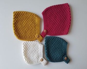 PATTERN Riffle Bonnet (Premie Newborn Knitting Baby Toddler Pixie Hat)