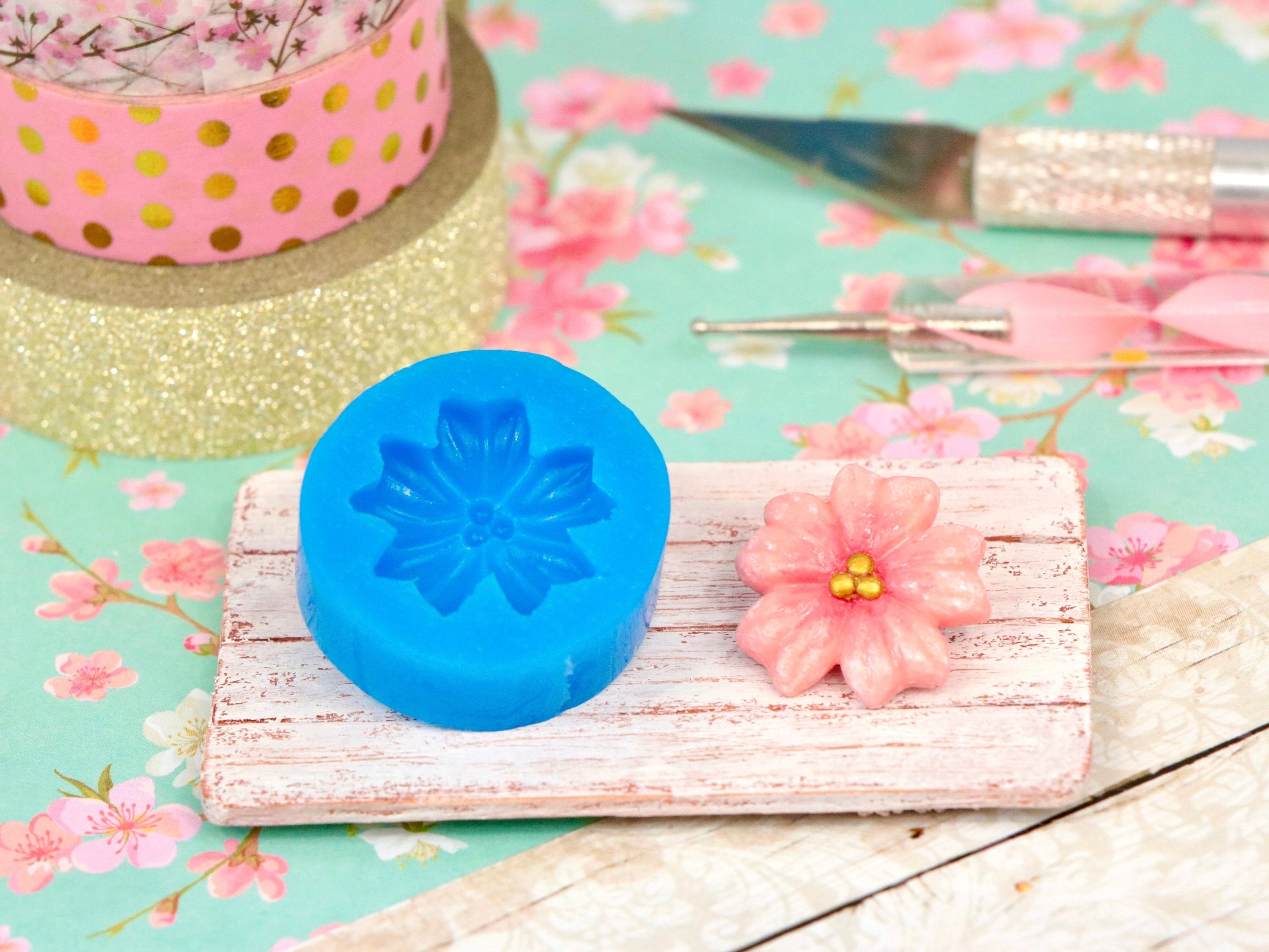 Moule Silicone Fleur Creux Pour Résine époxy - Mini Format - DIY Bijoux, Pendentifs, Déco