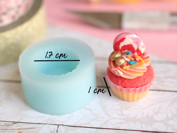 Soft Silicone Mold Realistic Cupcake Base With a Diameter of 1.7 Cm for  Gourmet Creations in Polymer Clay or Cold Porcelain 