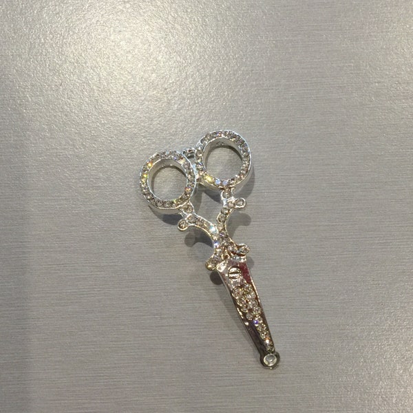 breloque/pendentif CISEAUX STRASS